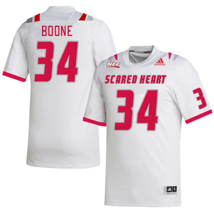 Men-Youth #34 Gio Boone Scared Heart Pioneers 2023 College Football Jerseys Stitched Sale-White